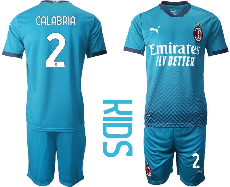 Youth 2020-2021 club AC milan away #2 blue Soccer Jerseys->ac milan jersey->Soccer Club Jersey